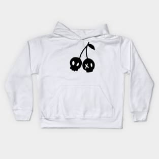 Pastel Goth Cherry Skulls Kawaii Kids Hoodie